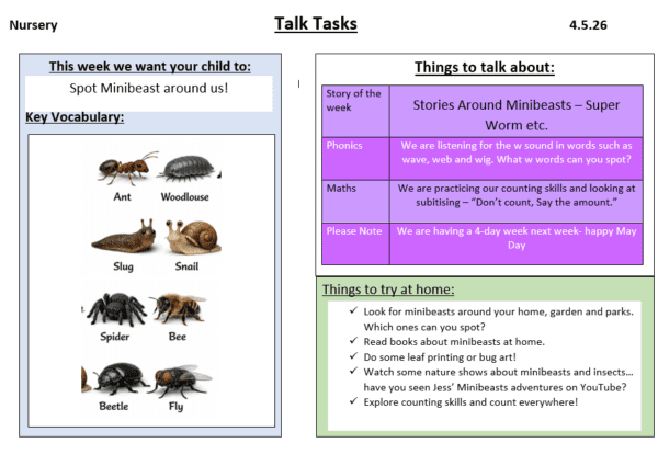 Nursery Talk Tasks 4.5.2026