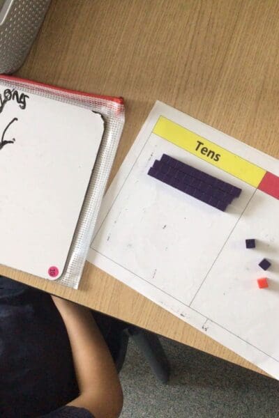 Our maths learning- partitioning tens and ones